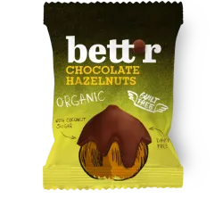 Alune de padure invelite in ciocolata eco 40g Bettr Alune de padure invelite in ciocolata eco 40g Bettr