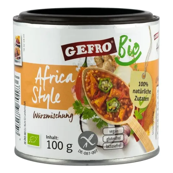 Amestec bio de condimente Africa Style, 100g Gefro