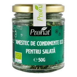 Amestec de condimente bio pentru salata, 50g Pronat Amestec de condimente bio pentru salata, 50g Pronat