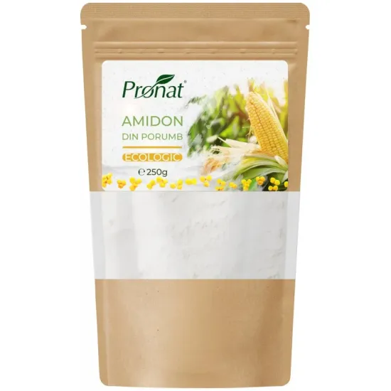 Amidon bio de porumb, 250g Pronat