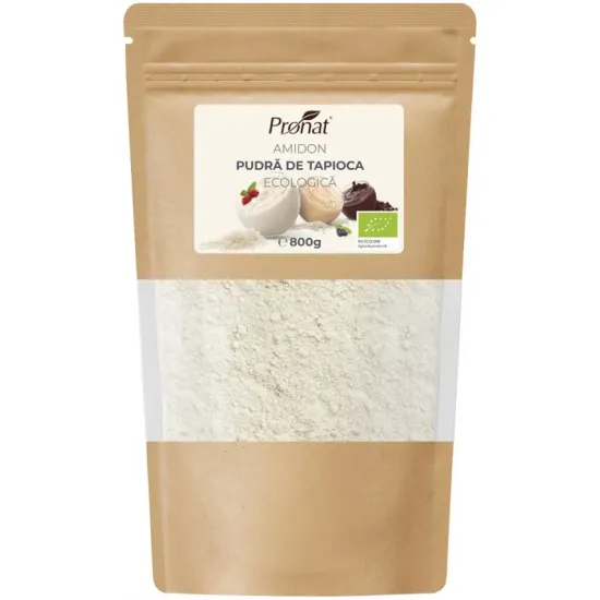 Amidon pudra de tapioca bio, 800g Pronat