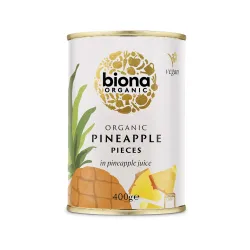 Ananas bucati in suc de ananas eco 400g Biona Ananas bucati in suc de ananas eco 400g Biona