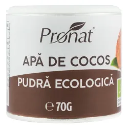 Apa de cocos bio, pudra 70g Pronat Apa de cocos bio, pudra 70g Pronat