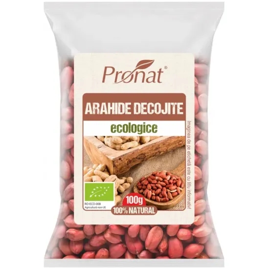 Arahide bio decojite, 100g Pronat