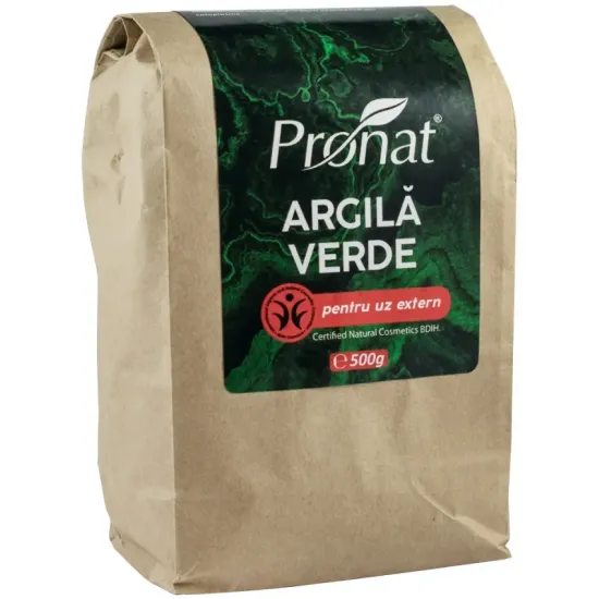 Argila verde fina, pentru uz extern, 500g Argital Pronat