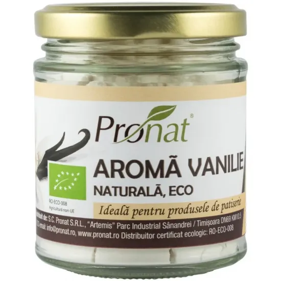 Aroma naturala de vanilie bio, 80g Pronat