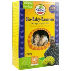 Banane baby bio si fairtrade, bucati uscate, 100g Kipepeo Banane baby bio si fairtrade, bucati uscate, 100g Kipepeo