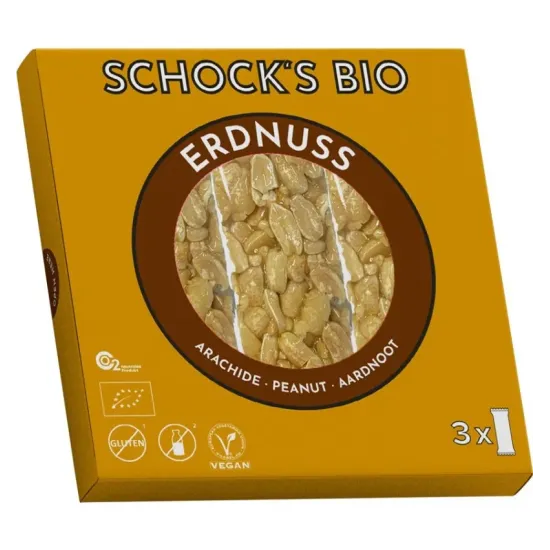 Batoane bio crocante cu arahide 3x25g Schock's