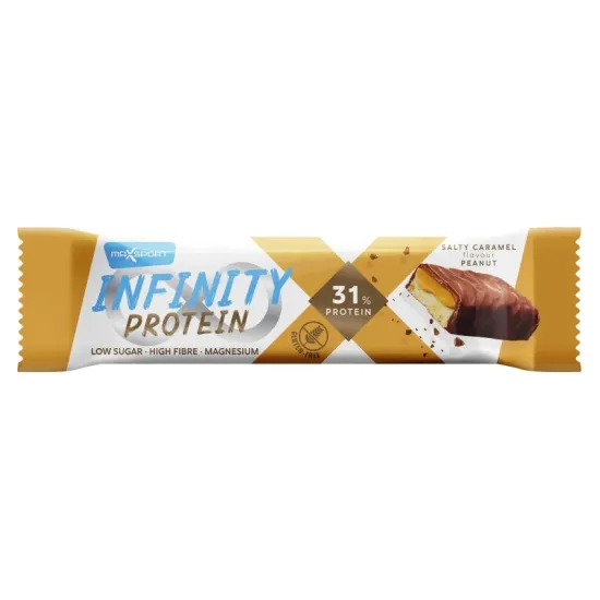 Baton proteic Infinity 31% proteina, cu caramel sarat, 55g Max Sport