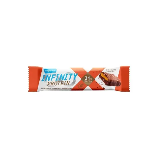 Baton proteic Infinity Protein cu ciocolata si alune de padure, 55g Max Sport