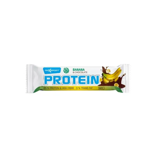 Baton proteic cu banane si ciocolata, 50g Max Sport