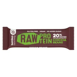 Baton proteic cu boabe de cacao, 20% proteine, 50g Bombus Baton proteic cu boabe de cacao, 20% proteine, 50g Bombus