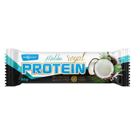 Baton proteic cu cocos Royal Malibu, 60g Max Sport