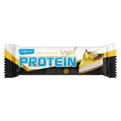 Baton proteic in invelis alb cu aroma de lamaie, 60g Max Sport Baton proteic in invelis alb cu aroma de lamaie, 60g Max Sport