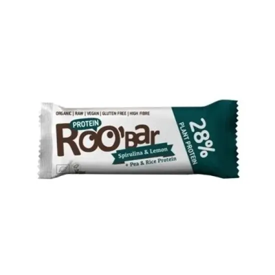 Baton proteic spirulina lamaie raw eco 40g Roobar