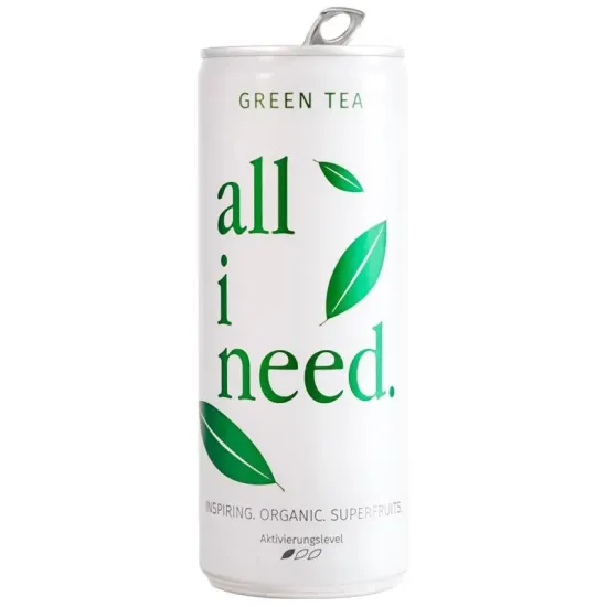 Bautura bio cu ceai verde si superfructe, 250ml All I Need