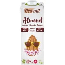 Bautura bio de migdale natur cu vanilie, 1000ml Ecomil Bautura bio de migdale natur cu vanilie, 1000ml Ecomil