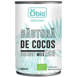Bautura de cocos bio, 400ml, Obio Bautura de cocos bio, 400ml, Obio