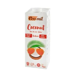 Bautura vegetala bio de cocos, fara zahar, 1000ml Ecomil Bautura vegetala bio de cocos, fara zahar, 1000ml Ecomil