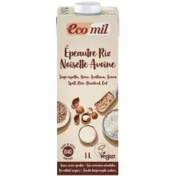 Bautura vegetala bio din grau, orez, ovaz si alune, fara adaos de zahar, 1000ml Ecomil Bautura vegetala bio din grau, orez, ovaz si alune, fara adaos de zahar, 1000ml Ecomil