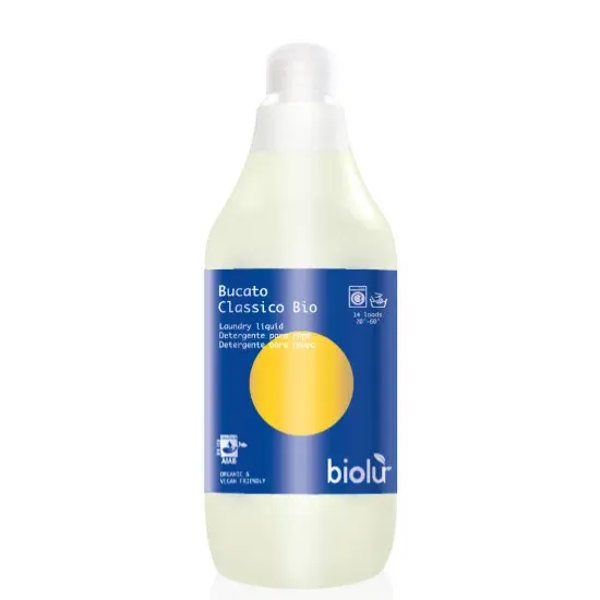 Biolu detergent lichid ecologic pentru rufe albe si colorate lamaie 1L