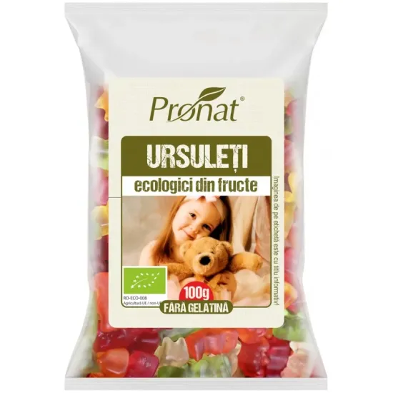 Bio ursuleti din fructe, 100g Pronat