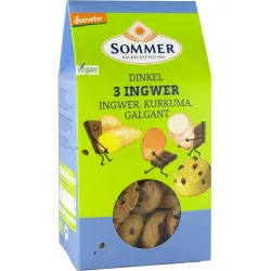Biscuiti bio cu ghimbir, curcuma si galangal, 150g Sommer Biscuiti bio cu ghimbir, curcuma si galangal, 150g Sommer