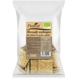 Biscuiti bio din faina de grau spelta, 200g Pronat Biscuiti bio din faina de grau spelta, 200g Pronat