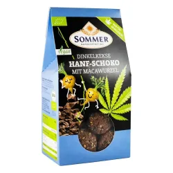 Biscuiti bio din grau spelta cu canepa si pudra de maca, 150g Sommer Biscuiti bio din grau spelta cu canepa si pudra de maca, 150g Sommer