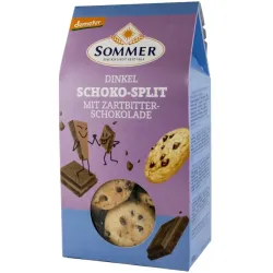 Biscuiti bio din grau spelta cu ciocolata neagra, demeter, 150g Sommer Biscuiti bio din grau spelta cu ciocolata neagra, demeter, 150g Sommer