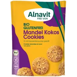 Biscuiti cu migdale si cocos fara gluten, bio, 125g Alnavit Biscuiti cu migdale si cocos fara gluten, bio, 125g Alnavit