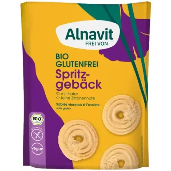 Biscuiti cu ovaz fara gluten, bio, 125g Alnavit