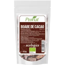 Boabe de cacao raw, bio, 50g Pronat Boabe de cacao raw, bio, 50g Pronat