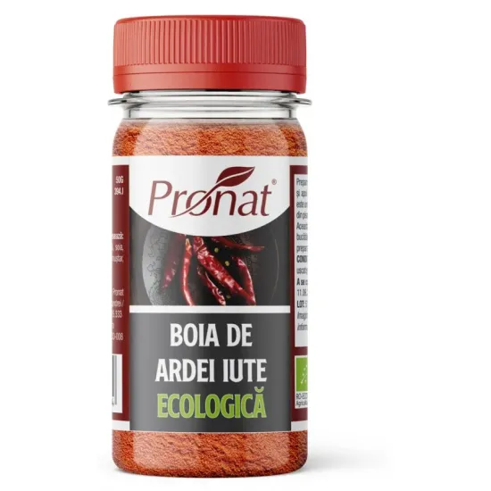 Boia de ardei iute bio, 50g Pronat