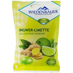 Bomboane fara zahar cu ghimbir si limete, 75g Wiedenbauer