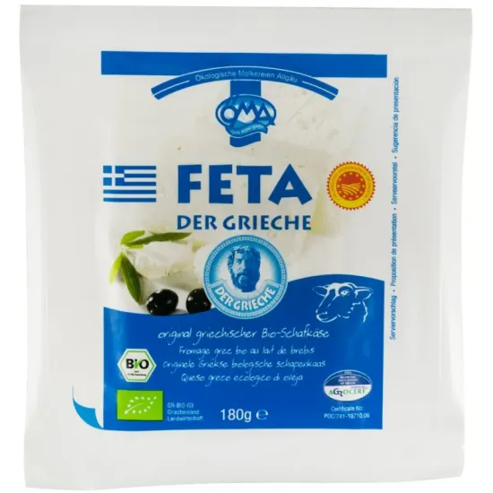 Branza Feta bio in stil grecesc, 180 g OMA