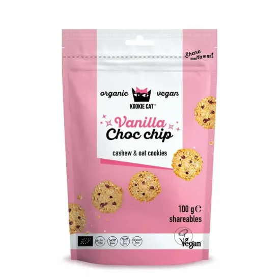 COOKIE cu vanilie si ciocolata fara gluten bio 100g Kookie Cat