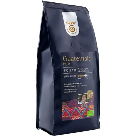 Cafea bio boabe Guatemala Pur, 250g Gepa