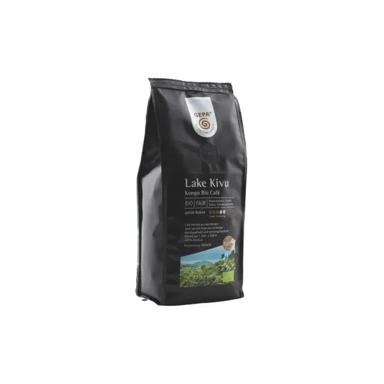 Cafea bio boabe Lake Kivu, 250g Gepa