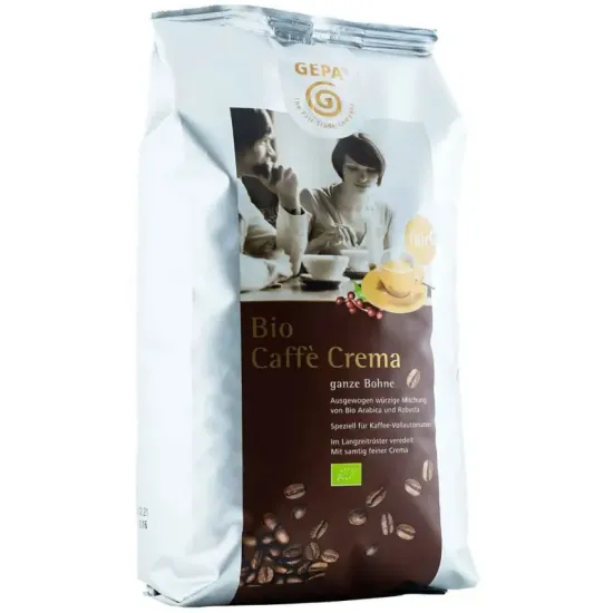 Cafea bio boabe crema, 1000g Gepa