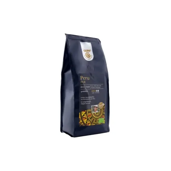 Cafea bio macinata Peru Pur, 250g Gepa