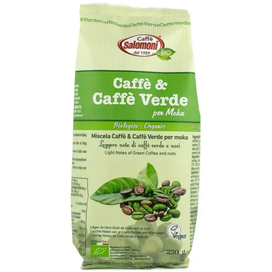 Cafea si cafea verde bio 250g Salomoni Cafe