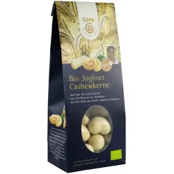 Caju glazurat cu ciocolata alba, bio, 100g Gepa