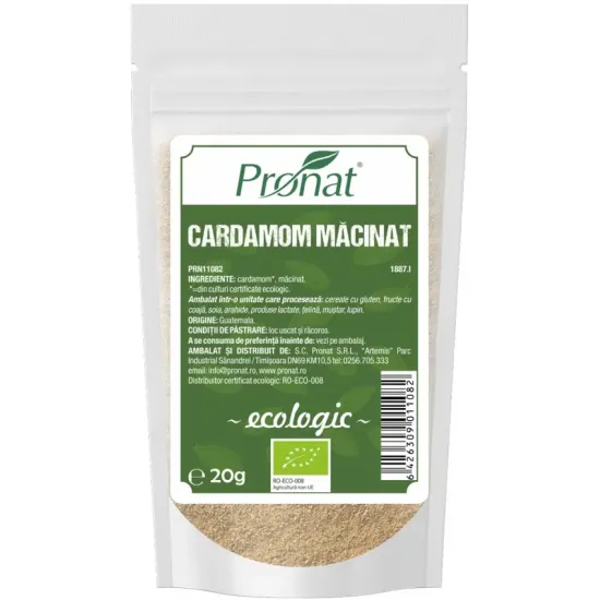 Cardamom bio macinat, 20g Pronat