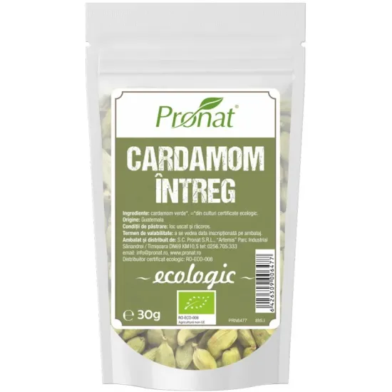 Cardamom intreg bio, 30g Pronat