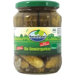 Castraveti bio condimentati, fara zahar, 670 / 360g Marschland Naturkost Castraveti bio condimentati, fara zahar, 670 / 360g Marschland Naturkost