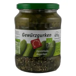 Castraveti murati, bio, 670g / 360g Green Organics Castraveti murati, bio, 670g / 360g Green Organics