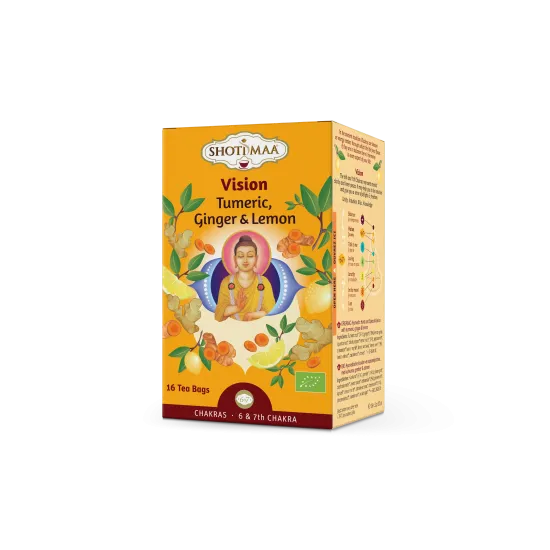 Ceai Shotimaa Chakras - Vision - turmeric, ghimbir si lamaie bio 16dz