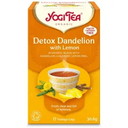 Ceai bio Detox cu lamaie, 17 pliculete 30.6g Yogi Tea