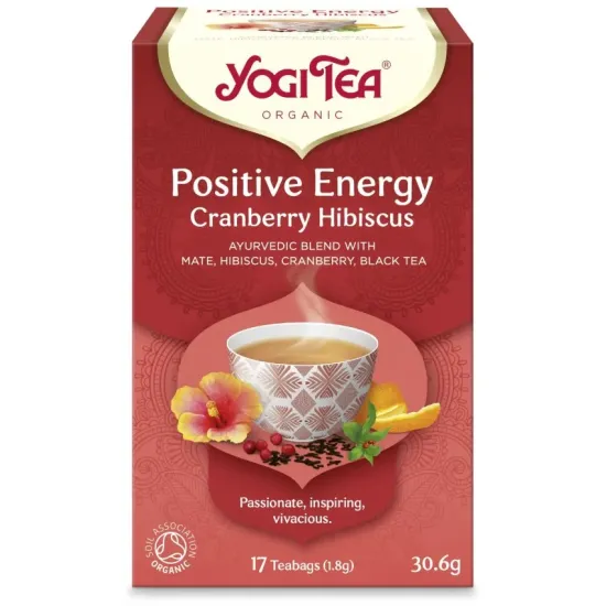 Ceai bio Energie Pozitiva Merisor si Hibiscus, 17 pliculete 30.6g Yogi Tea